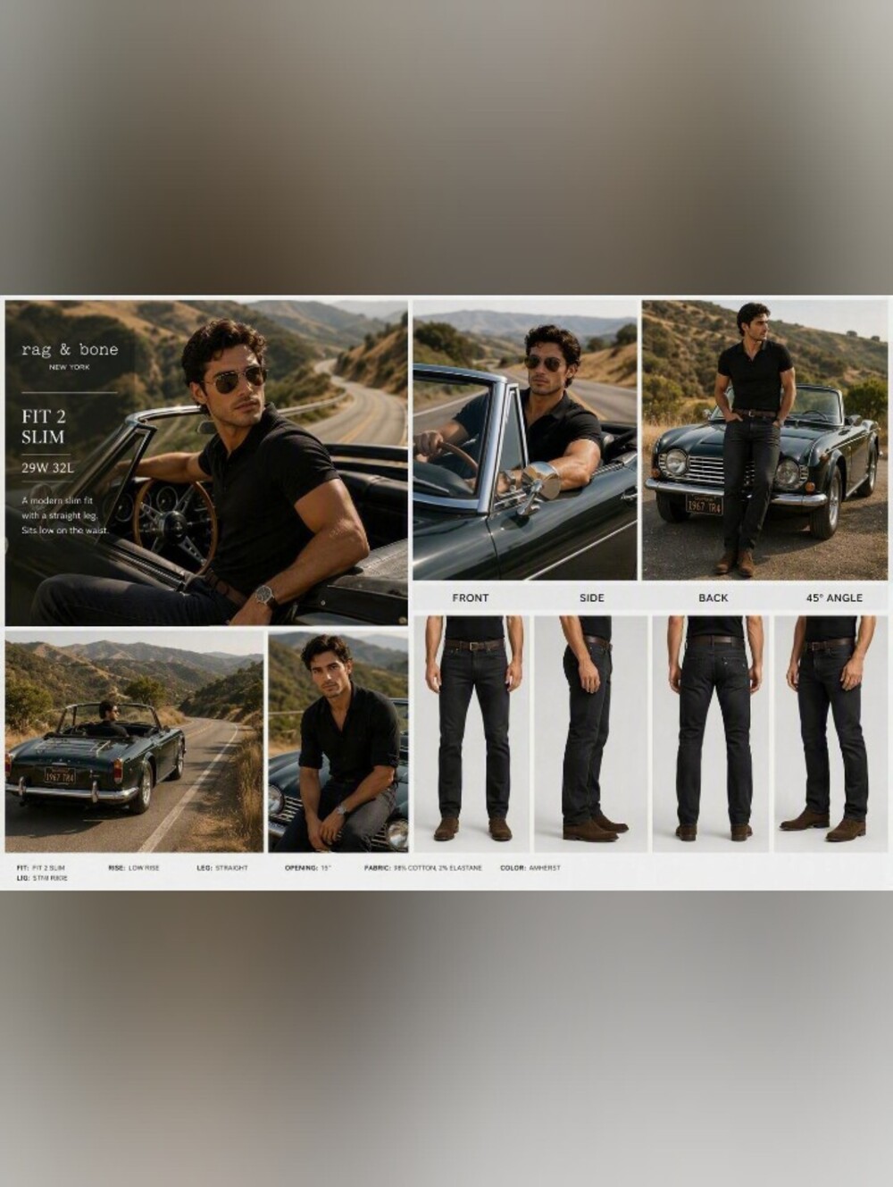 Premium Men's Rag And Bone Fit 2 Slim Jeans In Amherst